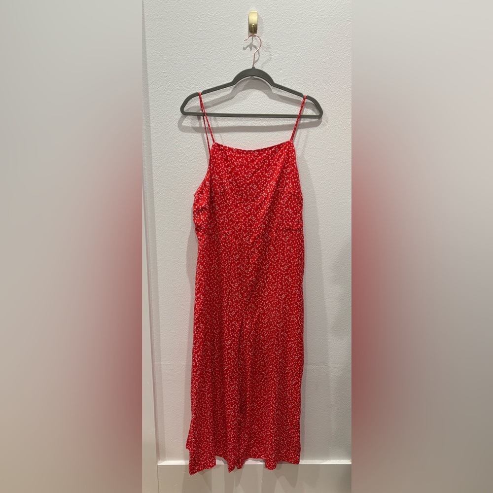 Wild Fable Red Jumpsuit with White florals